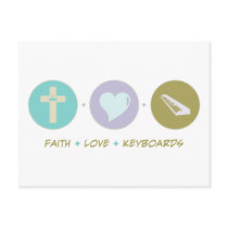 Faith Love Keyboards postcards