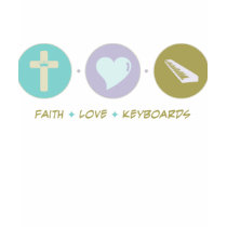Faith Love Keyboards t-shirts by sciencewillprevail Faith Love Keyboards t-shirts