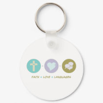 Faith Love Languages keychains by sciencewillprevail Faith Love Languages keychains