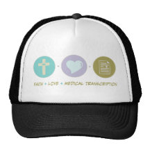 Faith Love Medical Transcription Mesh Hat