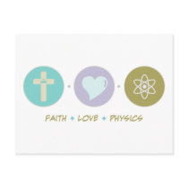 Faith Love Physics postcards
