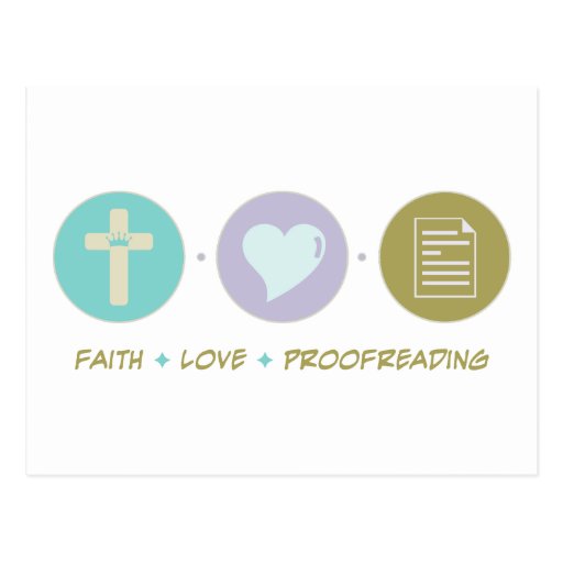 Faith Love Proofreading Post Card