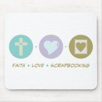 Faith Love Scrapbooking mousepads by sciencewillprevail Faith Love Scrapbooking mousepads