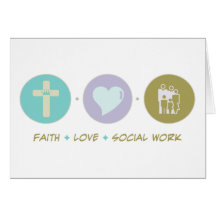 Faith Love Social Work Greeting Card