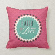 Faith & love throw pillow