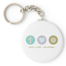 Faith Love Volleyball Key Chain