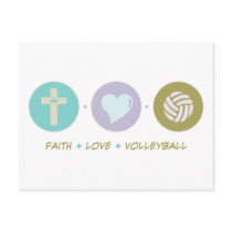 Faith Love Volleyball postcards