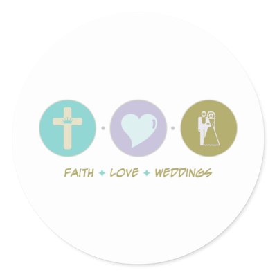 Faith Love Weddings Sticker