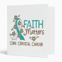 Faith Matters 3 Cervical Cancer Vinyl Binder