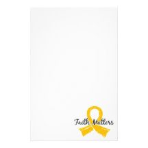 Faith Matters 5 Childhood Cancer Stationery Design