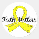 Faith Matters 5 Sarcoma Round Stickers