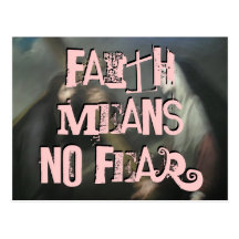 Faith means No Fear (laundrymat) Postcard