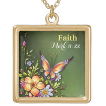 necklace, gold, wedding, birthday, faith, trust, god, waterproof, mother, mom, Halskæde med brugerdefineret grafisk design