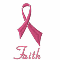 Faith Pink Ribbon Polo Shirt (Fitted) embroidered shirts