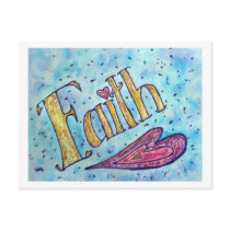 Faith Postcard (White Edge) by donnabellasangels Faith Postcard (White Edge)