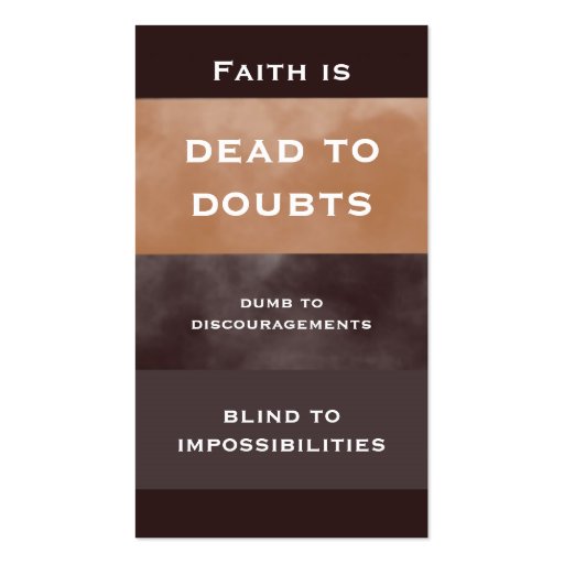 Faith Quote Simple Business Card (front side)