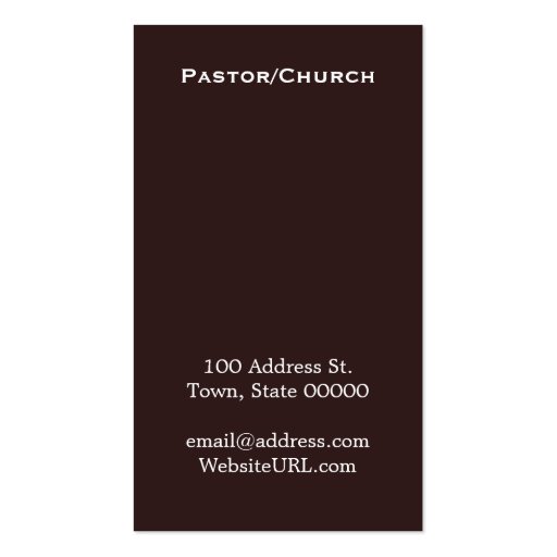 Faith Quote Simple Business Card (back side)
