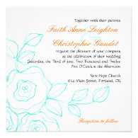 Faith Rose - Square Wedding Invitation