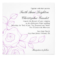 Faith Rose - Square Wedding Invitation