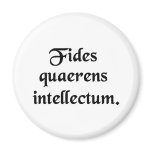 Faith seeking understanding. magnets