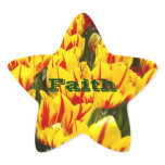 Faith Star stickers Yellow Tulip Flowers Easter