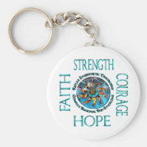 Faith Strength Courage Hope CRPS RSD Keychains