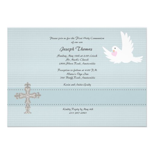 Faithful Dove Religious Invitation