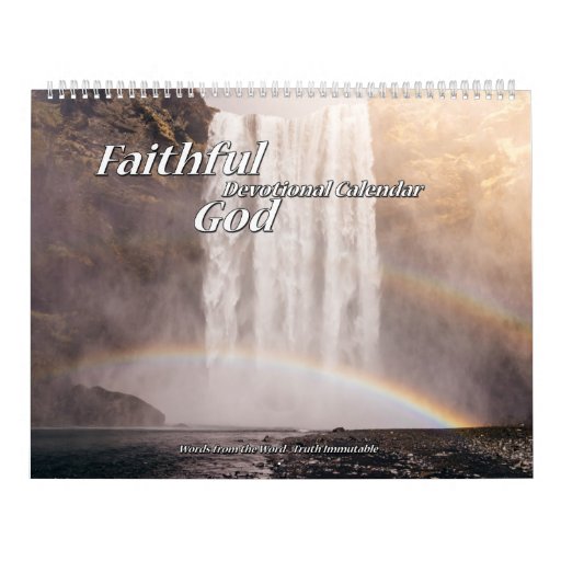 Faithful God Devotional Calendar two page Zazzle