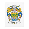 Fajardo Family Crest postcards