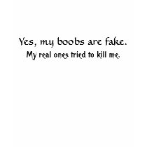 Fake boobs, not death t-shirts by AustinAng Fake boobs, not death t-shirts