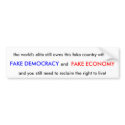 Fake Country bumper stickers by allinharmony Fake Country bumper stickers