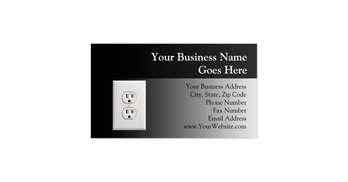 Fake Electrical Outlet Business Card : Zazzle