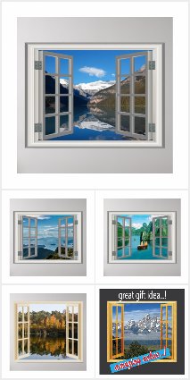 Fake Three-Dimensional Window Picture