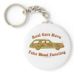 Fake Wood Paneling Key Chain