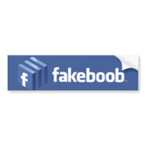 Fakeboob logo bumper stickers