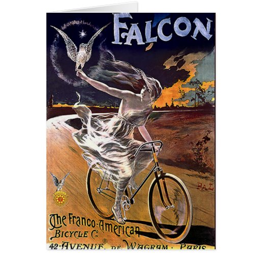 Falcon Bicycle Greeting Card