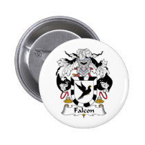 Falcon Family Crest Button