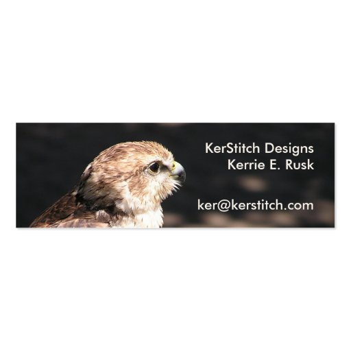 Falcon I: Skinny Business Card or Mini Bookmark (front side)