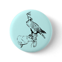 Falcon on Glove Button