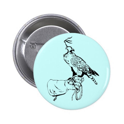 Falcon on Glove Button