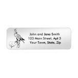 falcon on glove return address labels