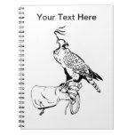 Falcon on Glove Spiral Notebook
