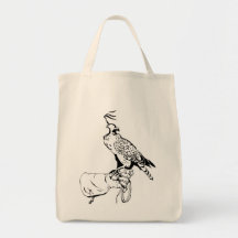 Falcon on Glove Tote Tote Bags
