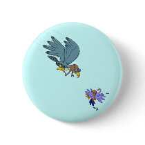 Falcon with goggles Button
