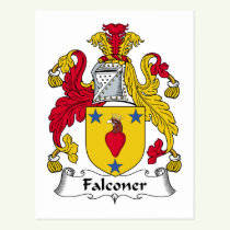 Falconer Family Crest Postcard