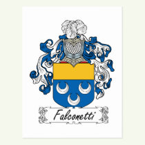 Falconetti Family Crest Postcard
