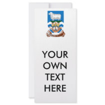 Falkland Islands Coat of Arms Rack Card Design
