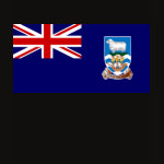 Falkland Islands Flag Map Spaghetti Top