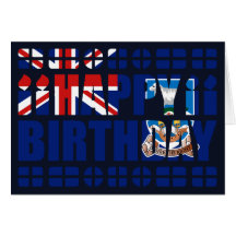 Falkland Islands Flag Birthday Card