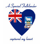 Falkland Islands Flag Heart Custom T-Shirt